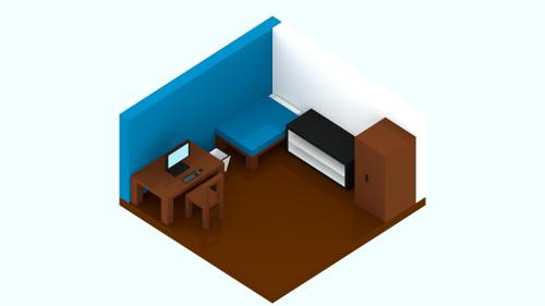 Isometric sleeping room preview image
